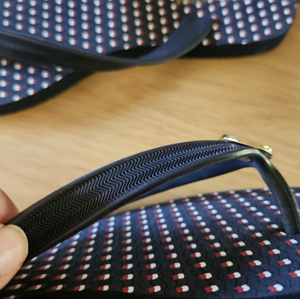 🆕️ Tommy Hilfiger Flip Flops | Womens | Navy Blue | 7M | 7/8 | Rosee | Sandals - Picture 4 of 7